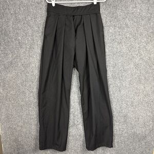 Commense Pants Womens Size M Black Hook and Loop Wide Leg Pleated Street wear
